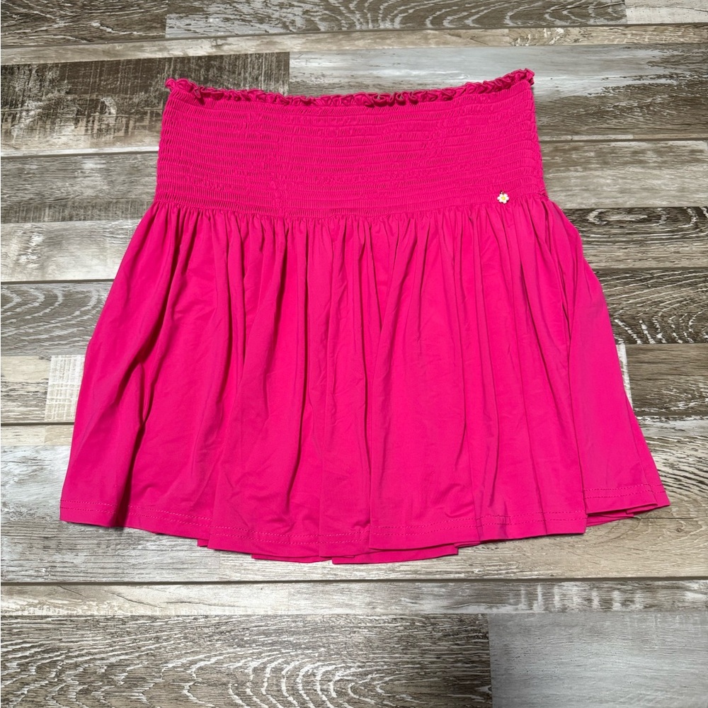 NATURAL LIFE Pink Smocked Bubble Mini Skirt Size M